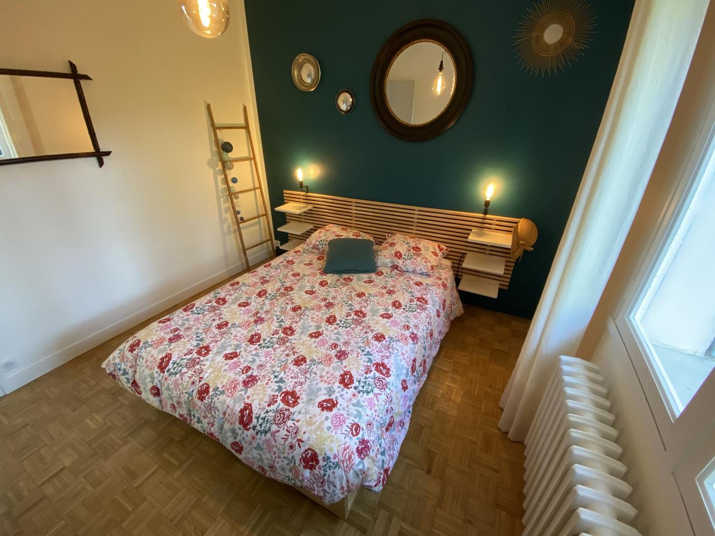 Chambre bleu canard